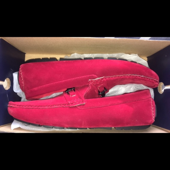 Suede red loafers by royal shoes - Picture 1 of 2
